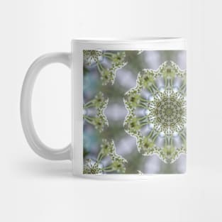 White Kaleidoscope Flower Mug